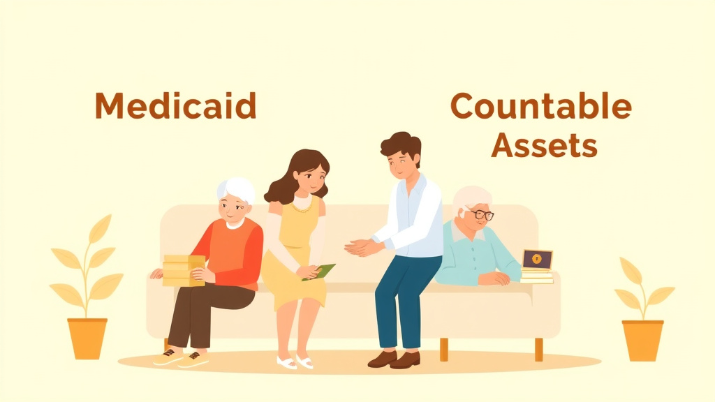 Conceptual diagram showing how medicaid Exempt vs. Countable Assets works in practice