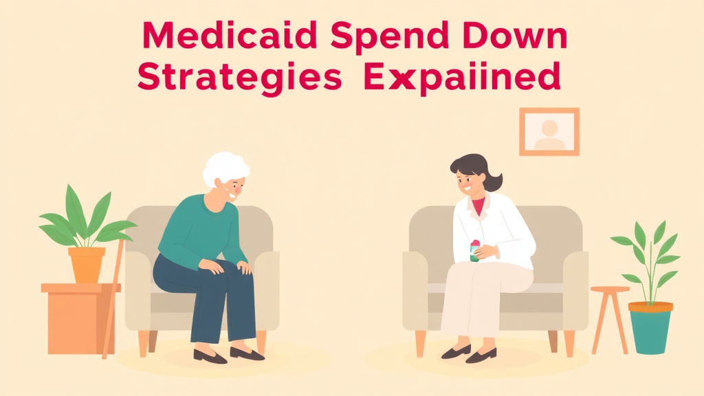 A professional illustration depicting medicaid Spend Down Strategies Explained