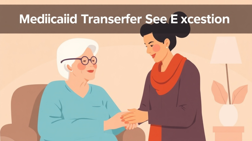 Educational graphic covering the essentials of medicaid Transfer Penalty Exceptions