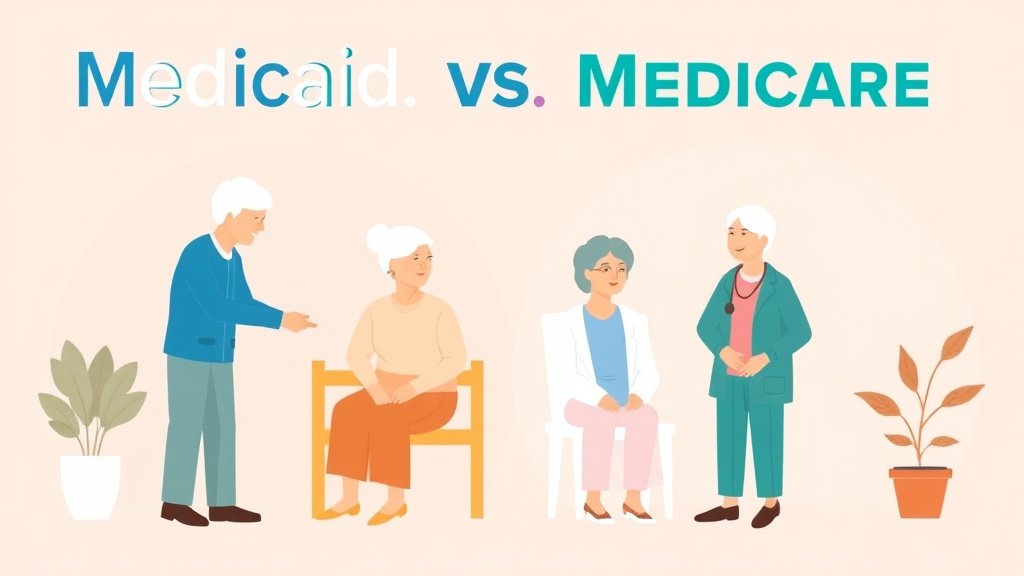 A professional illustration depicting medicaid vs. Medicare Differences Explained