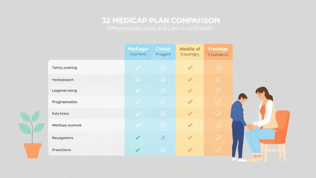 Clear illustration of medigap Plan Comparison Chart with supporting details