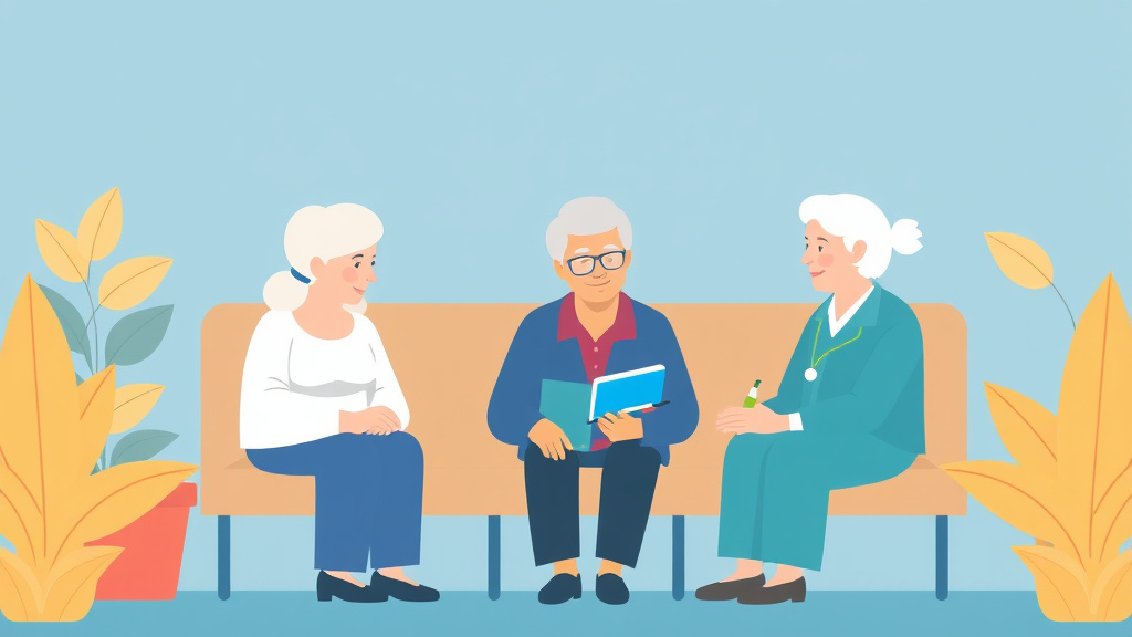 A professional illustration depicting veterans Benefits for Senior Care