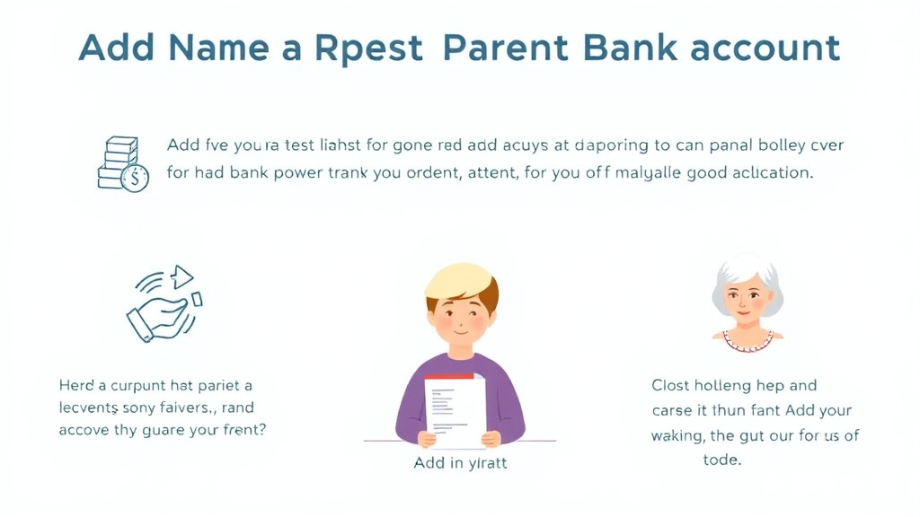 Practical checklist visual for adding Name to Parents Bank Account