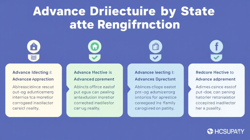 Action-oriented illustration showing how to apply advance Directive by State Requirements