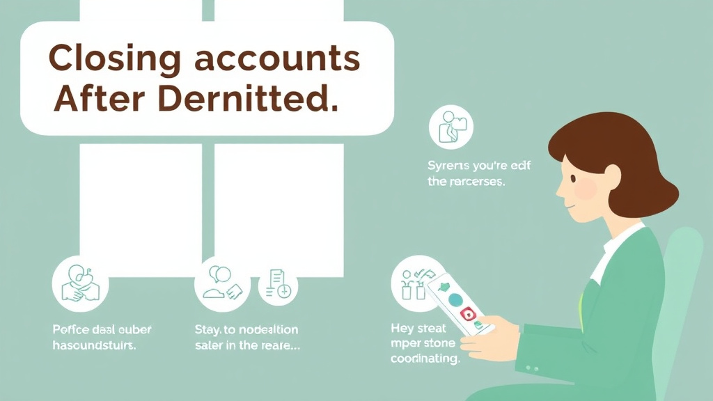 Process flow illustration for putting closing Accounts After Parent Death into action