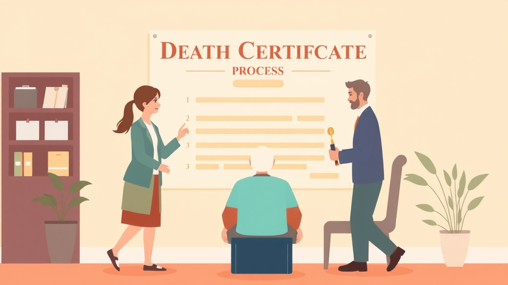 Detailed visual representation of death Certificate Process