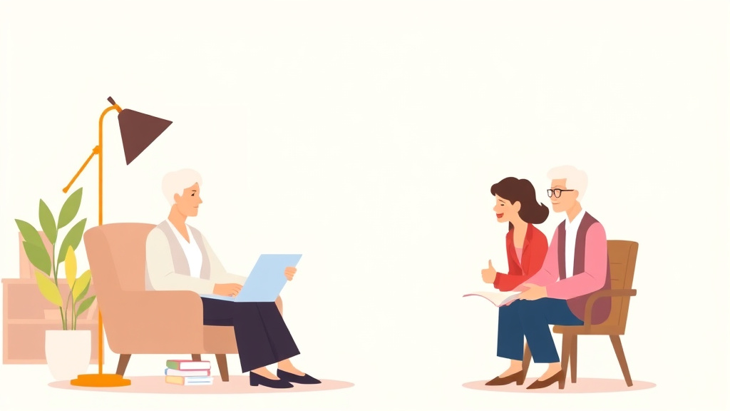 A professional illustration depicting elder Law Attorney Costs and Fees