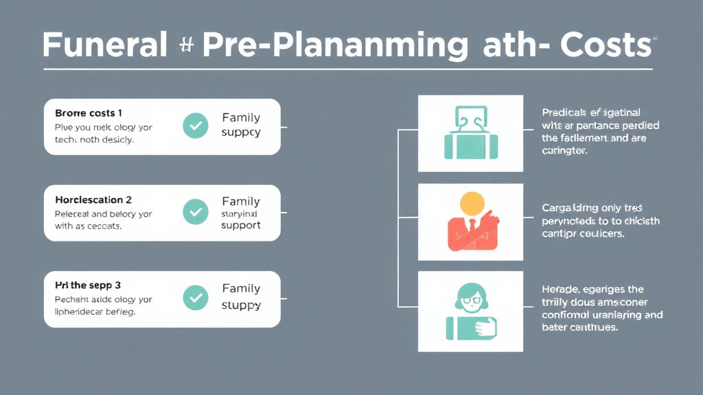 Process flow illustration for putting funeral Pre Planning and Costs into action
