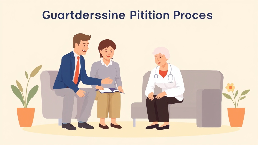 An informative visual explaining guardianship Petition Process for beginners and professionals