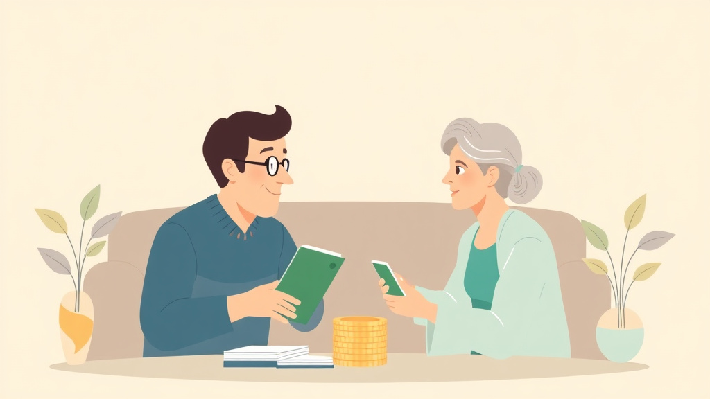 A professional illustration depicting managing Parents Investments