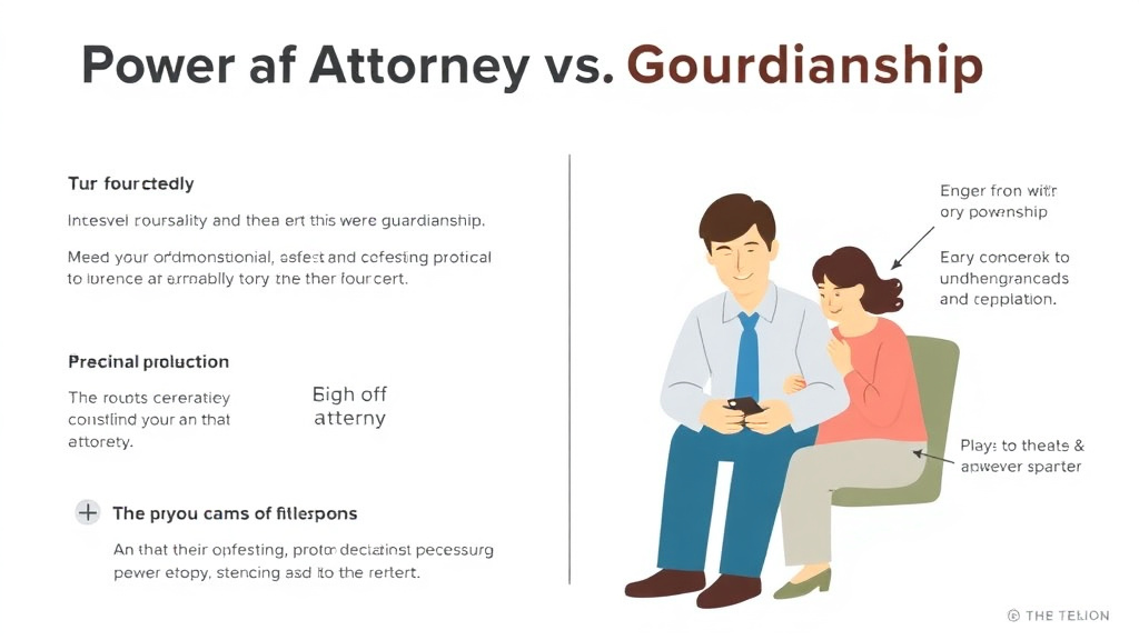 Step-by-step visual guide for implementing power of Attorney vs. Guardianship