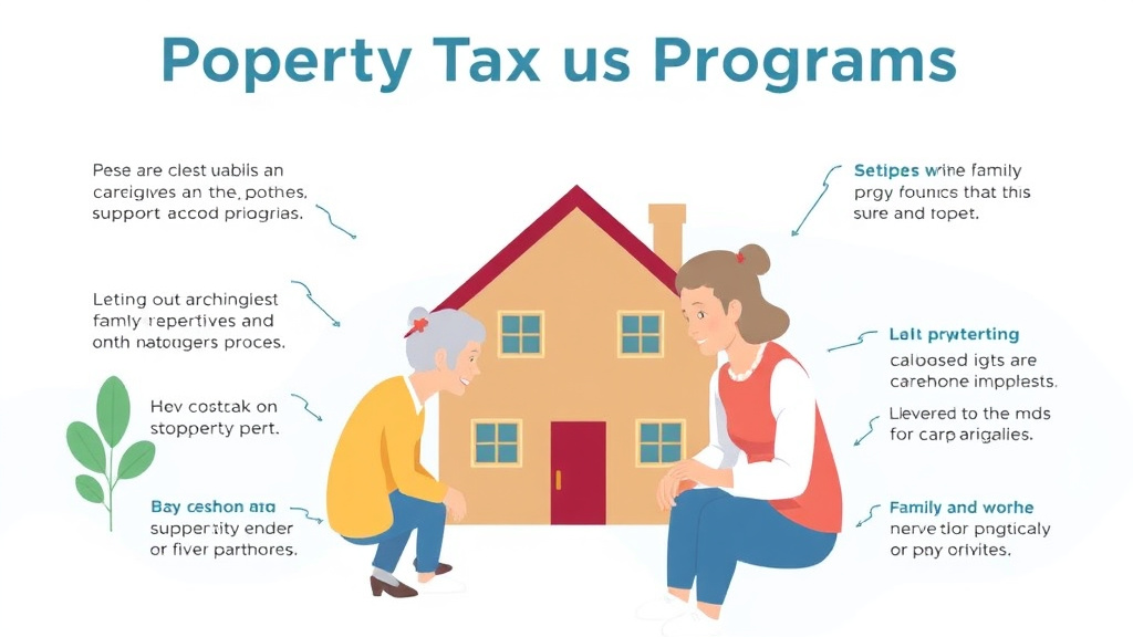 Action-oriented illustration showing how to apply property Tax Relief Programs Seniors