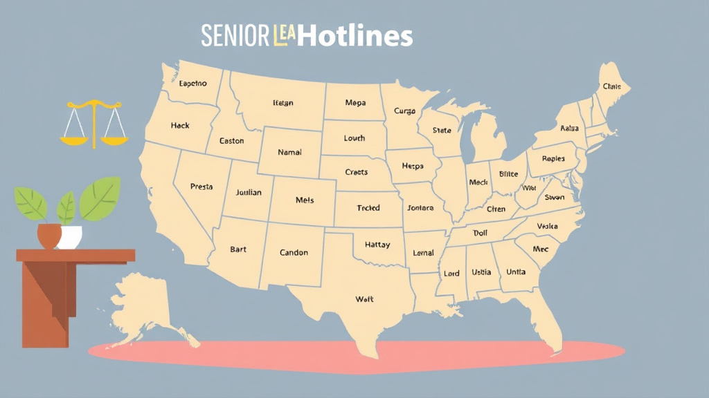 Visual overview of senior Legal Hotlines by State with key concepts highlighted
