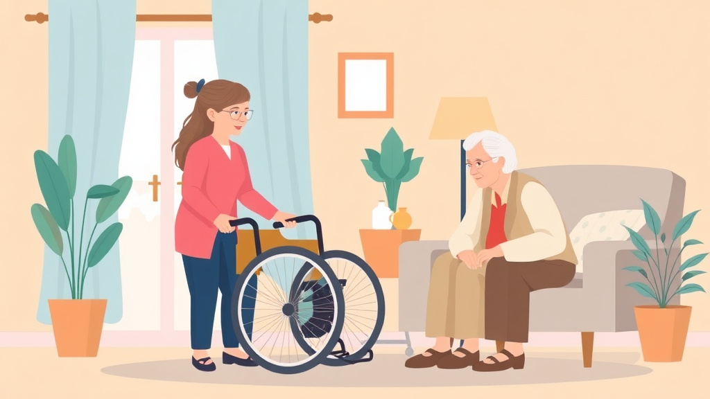 A professional illustration depicting social Security Disability for Elderly