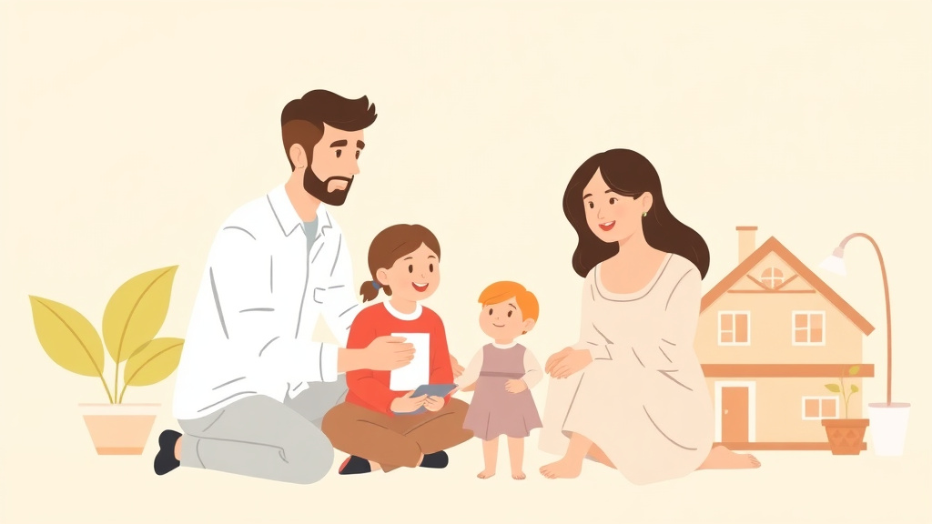 A professional illustration depicting transferring Property to Children