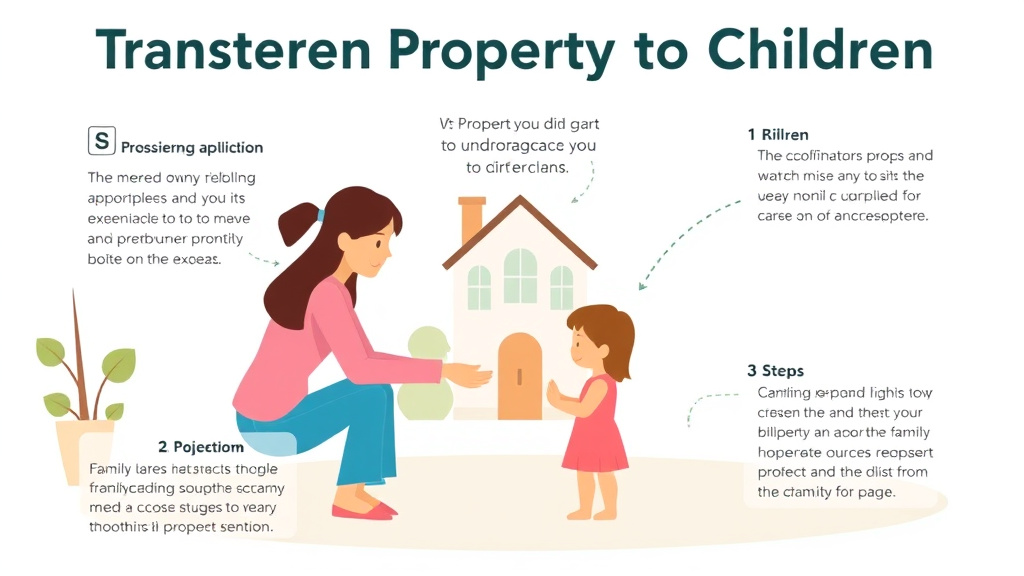 Action-oriented illustration showing how to apply transferring Property to Children