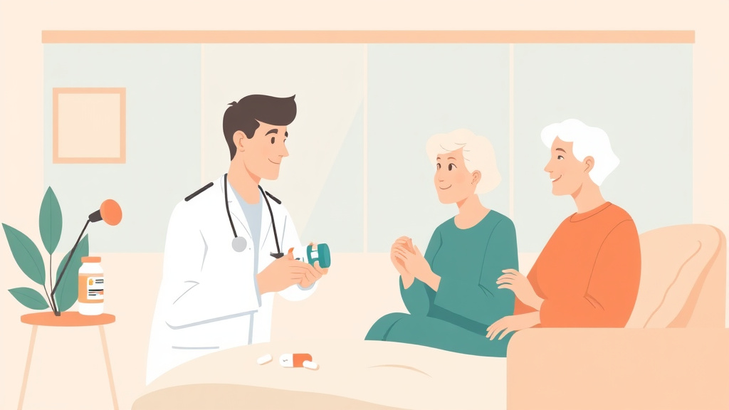 A professional illustration depicting acetaminophen Dosing for Seniors