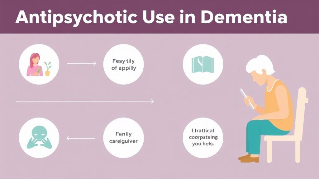 Action-oriented illustration showing how to apply antipsychotic Use in Dementia Risks