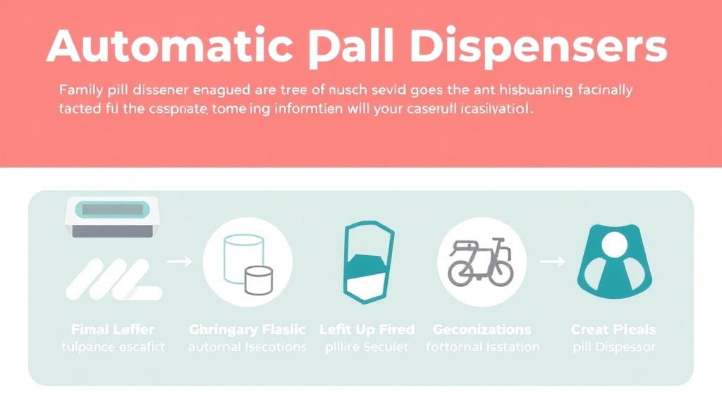 Action-oriented illustration showing how to apply automatic Pill Dispensers Reviewed