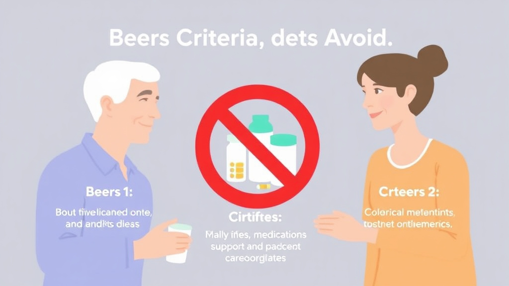 Action-oriented illustration showing how to apply beers Criteria Medications to Avoid