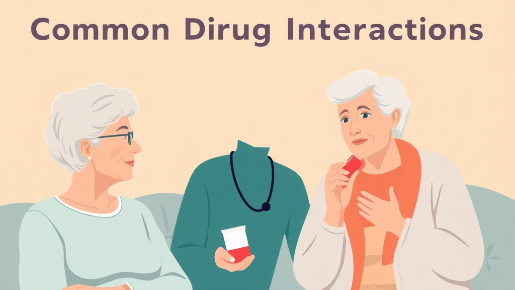 An informative visual explaining common Drug Interactions in Seniors for beginners and professionals