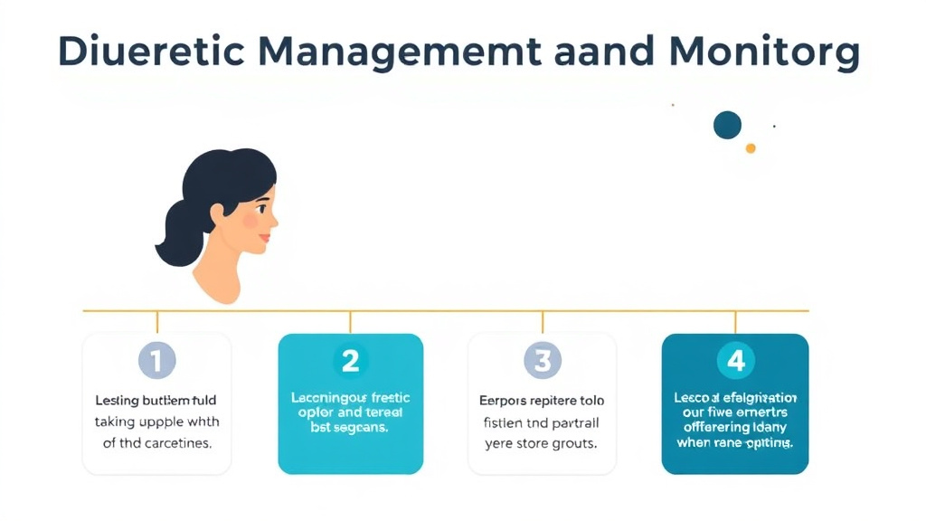 Action-oriented illustration showing how to apply diuretic Management and Monitoring