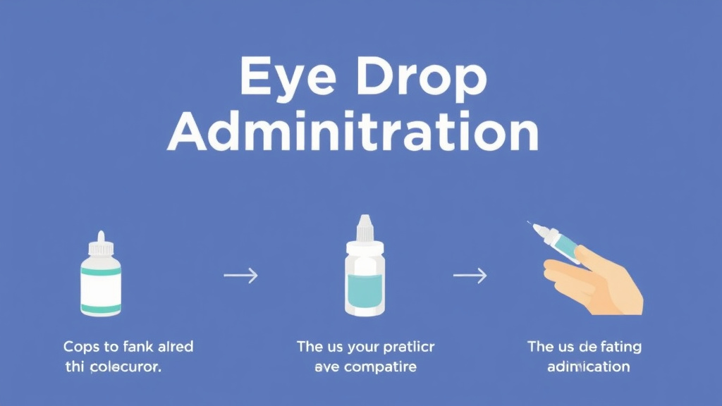 Process flow illustration for putting eye Drop Administration Tips into action