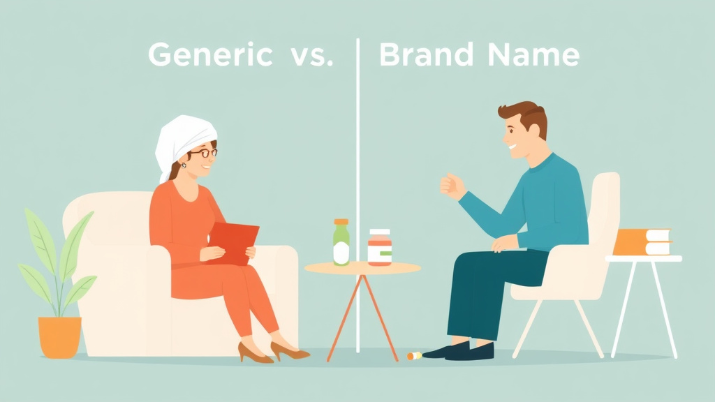 Clear illustration of generic vs. Brand Name Medications with supporting details
