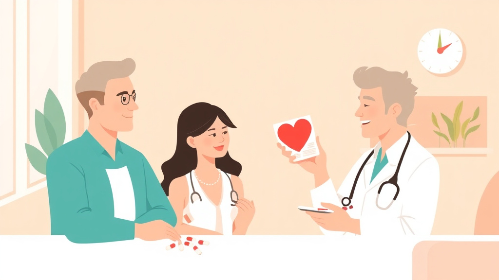 Conceptual diagram showing how heart Medication Management Tips works in practice