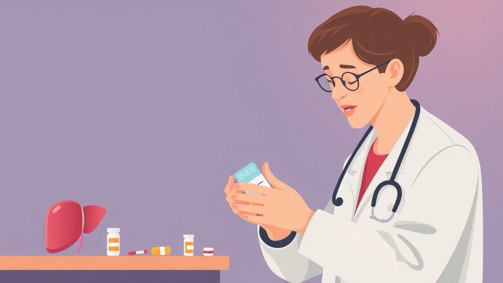 Visual overview of medication Adjustments for Liver Disease with key concepts highlighted