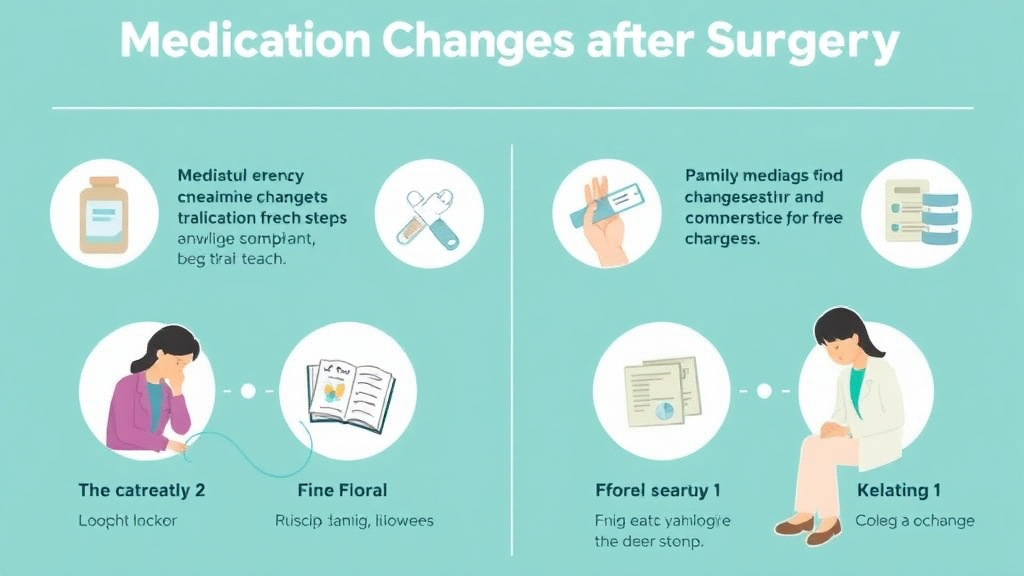 Process flow illustration for putting medication Changes After Surgery into action