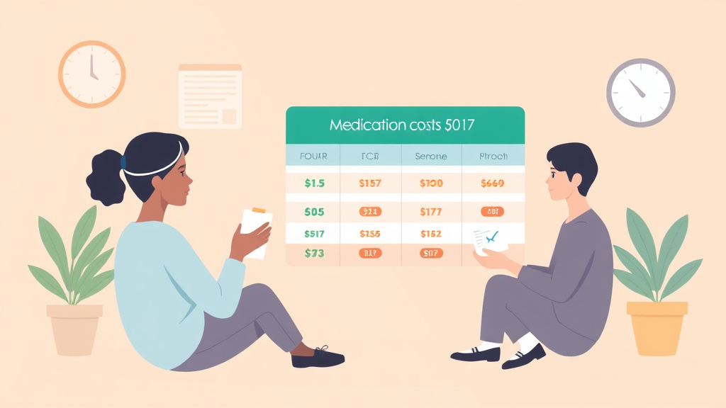 Visual overview of medication Costs Comparison Tools with key concepts highlighted