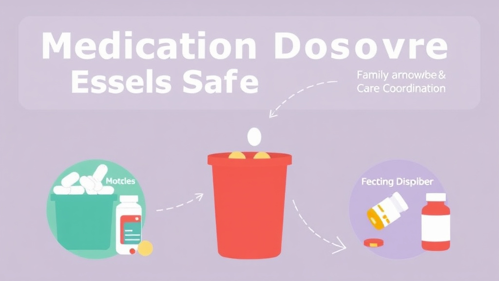 Action-oriented illustration showing how to apply medication Disposal Safe Methods