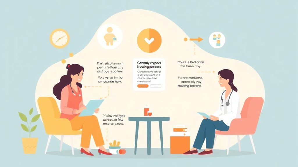 A professional illustration depicting medication Error Reporting Process