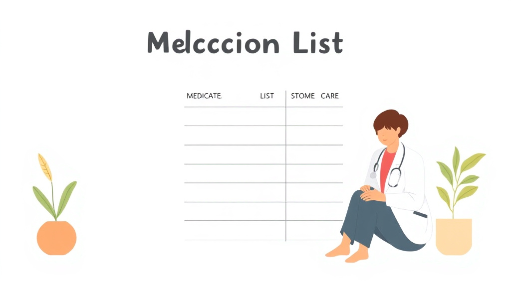 A professional illustration depicting medication List Template Printable