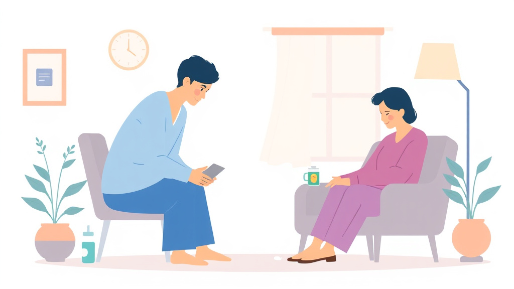 A professional illustration depicting medication Management for Hospice