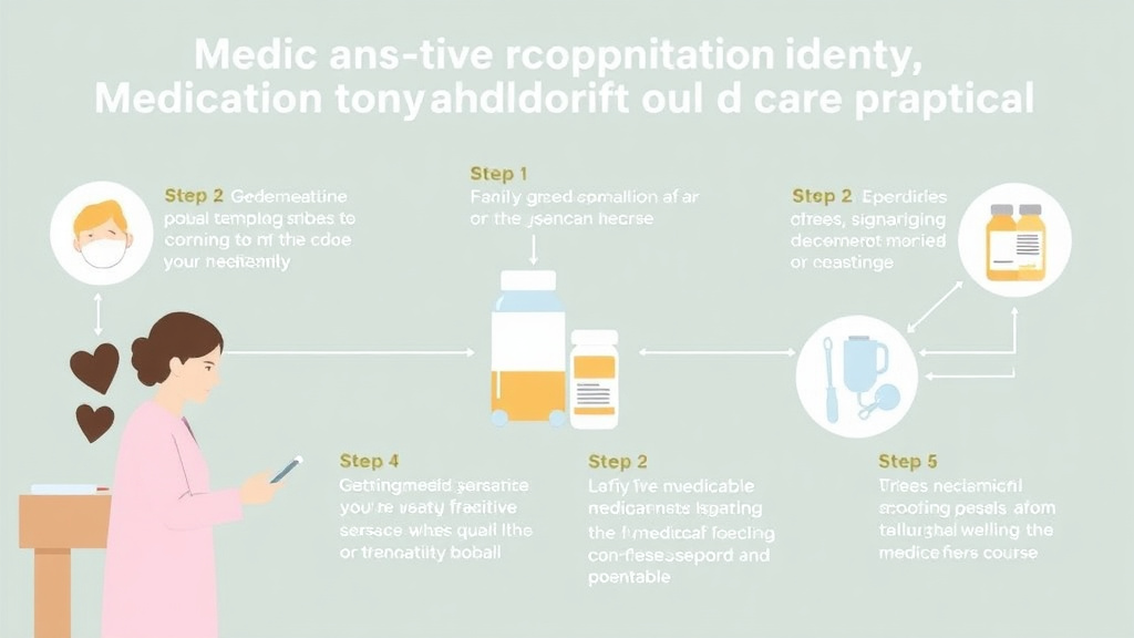 Process flow illustration for putting medication Reconciliation After Hospital into action