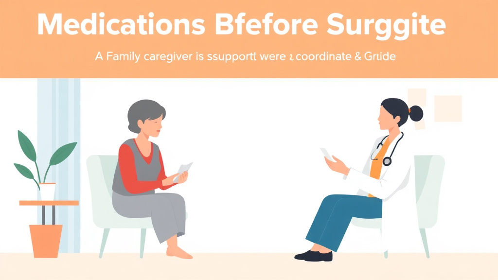 Visual overview of medications Before Surgery Guide with key concepts highlighted