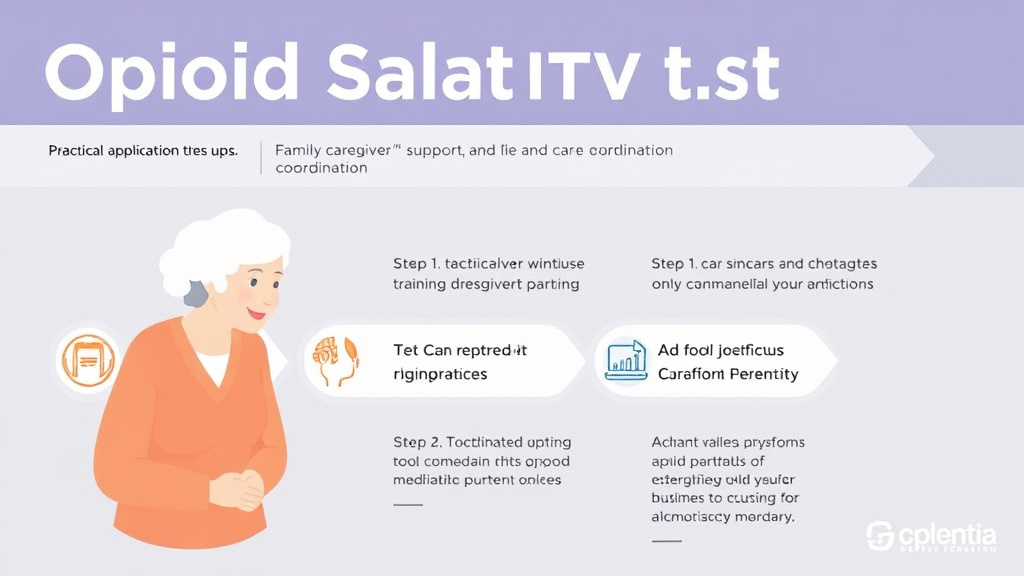 Action-oriented illustration showing how to apply opioid Safety for Aging Parents
