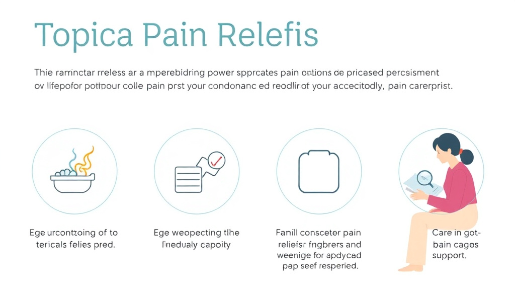 Real-world application diagram for topical Pain Relief Options Elderly